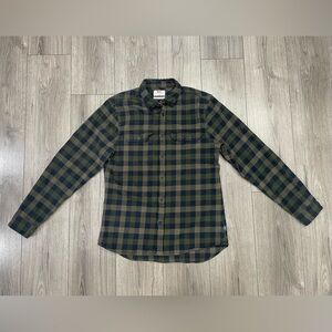 Fjallraven Green and Black Plaid Casual Button Down Shirt